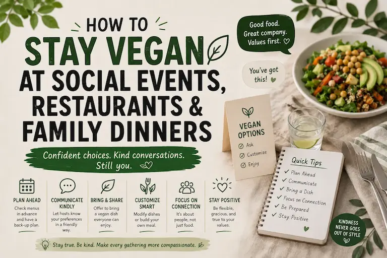 How to Stay Vegan at Social Events, Restaurants & Family Dinners